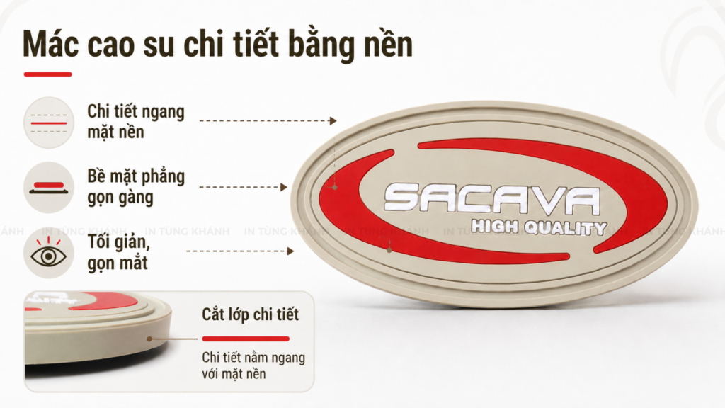 Mác cao su chi tiết bằng nền