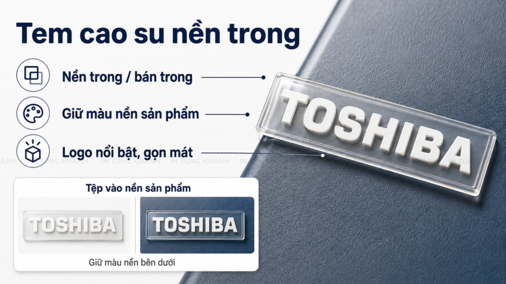 Tem cao su nền trong