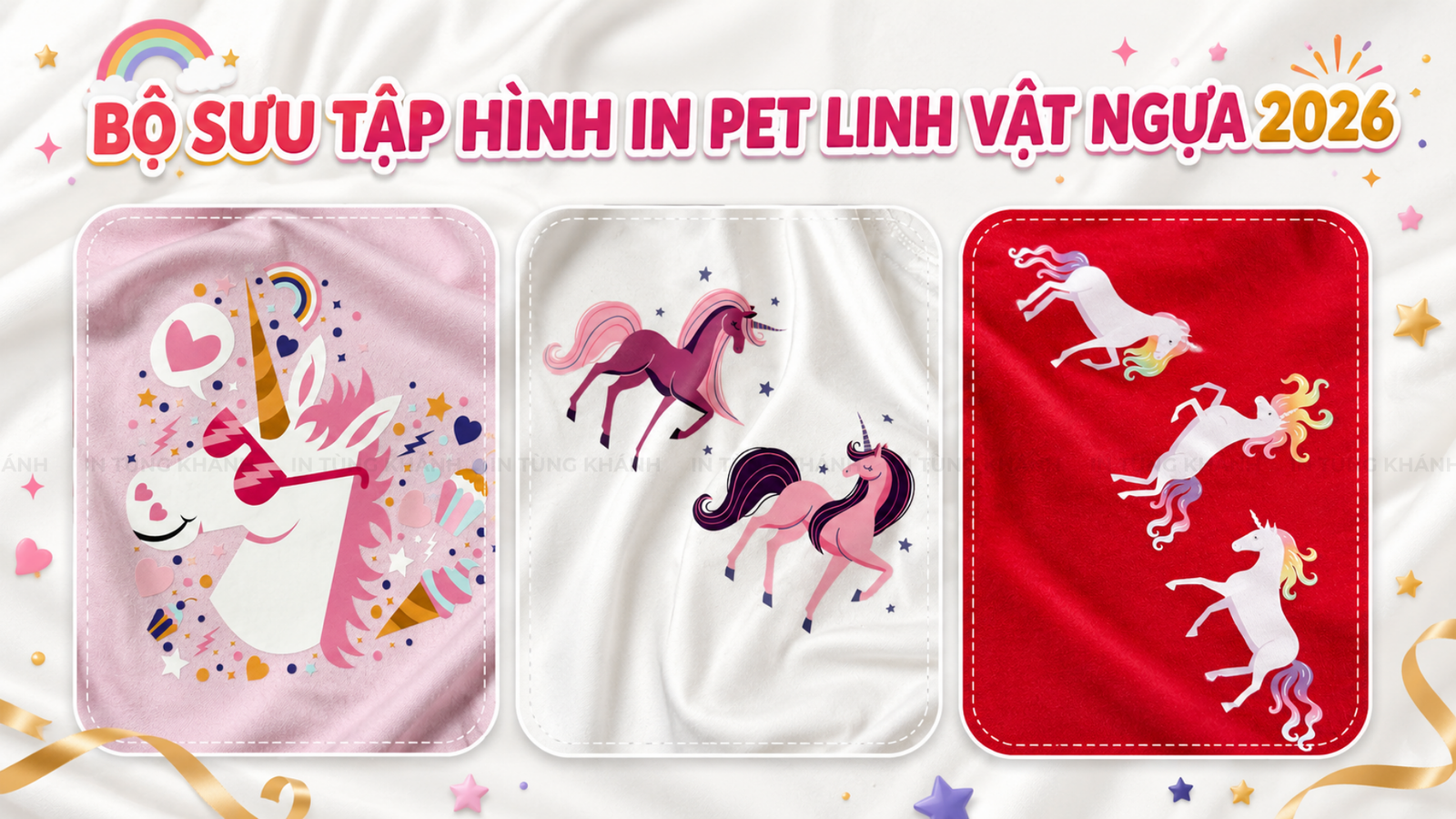Bộ sưu tập hình in pet chuyển nhiệt linh vật 2026
