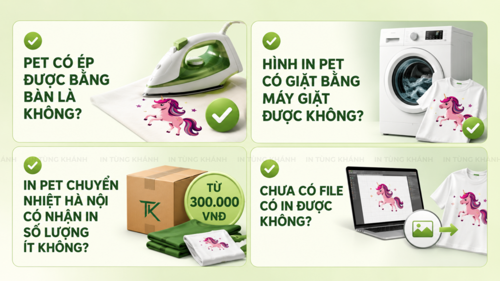 Câu hỏi thường gặp về in pet chuyển nhiệt Hà Nội tại Tùng Khánh