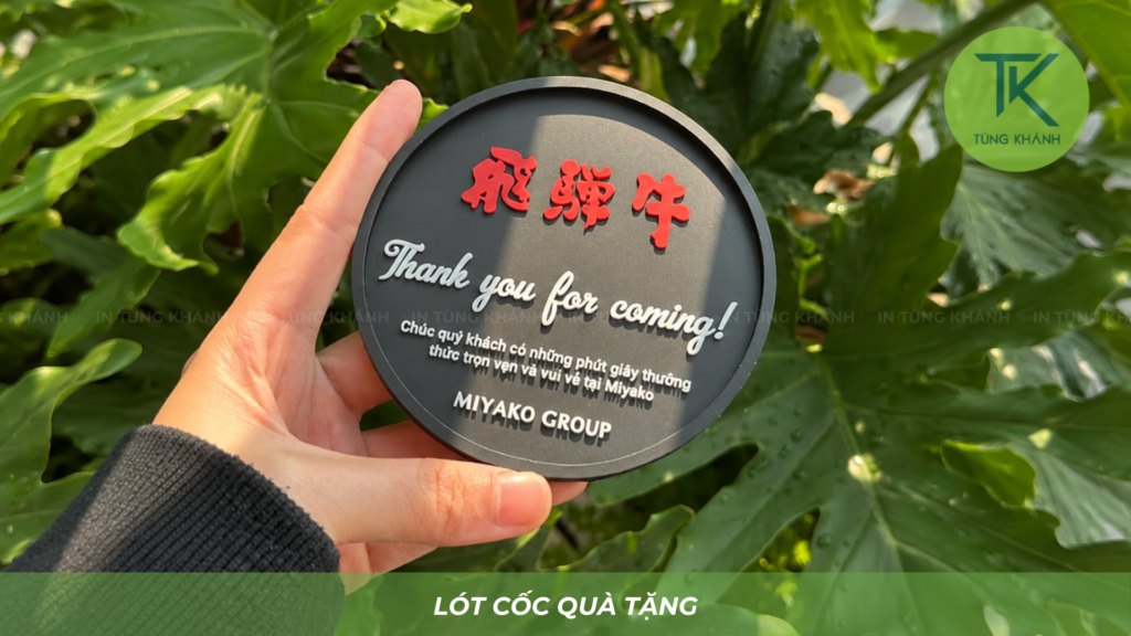 Đế lót cốc làm quà tặng doanh nghiệp