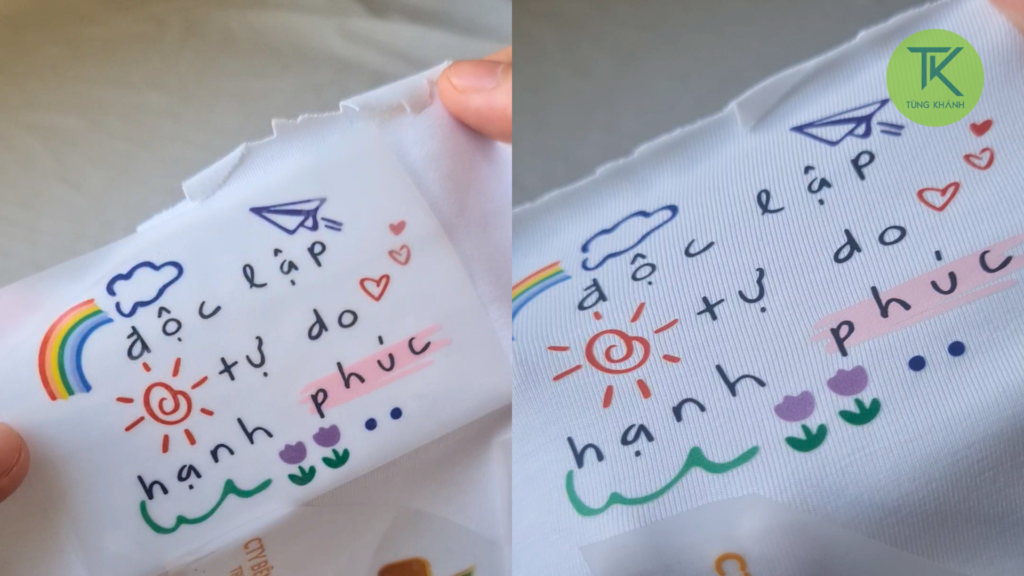 Hình in PET "Độc lập - Tự do - Hạnh phúc"