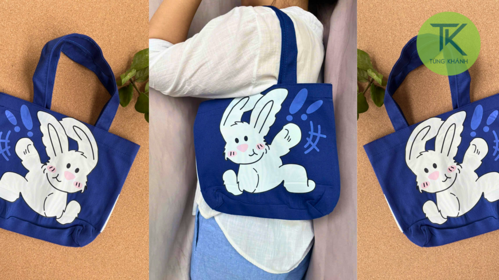 Thỏ ngọc in trên túi tote
