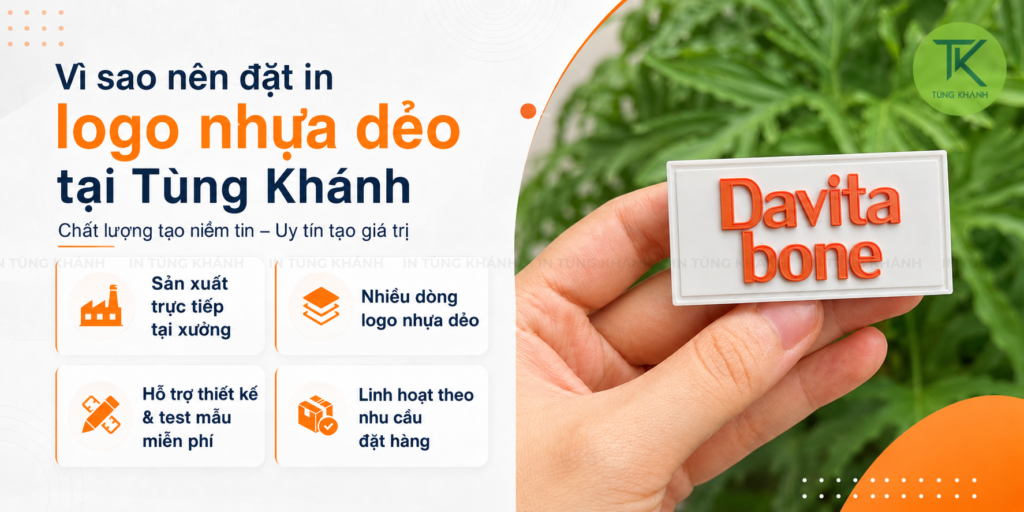 Đặt in logo nhựa dẻo tại xưởng in Tùng Khánh