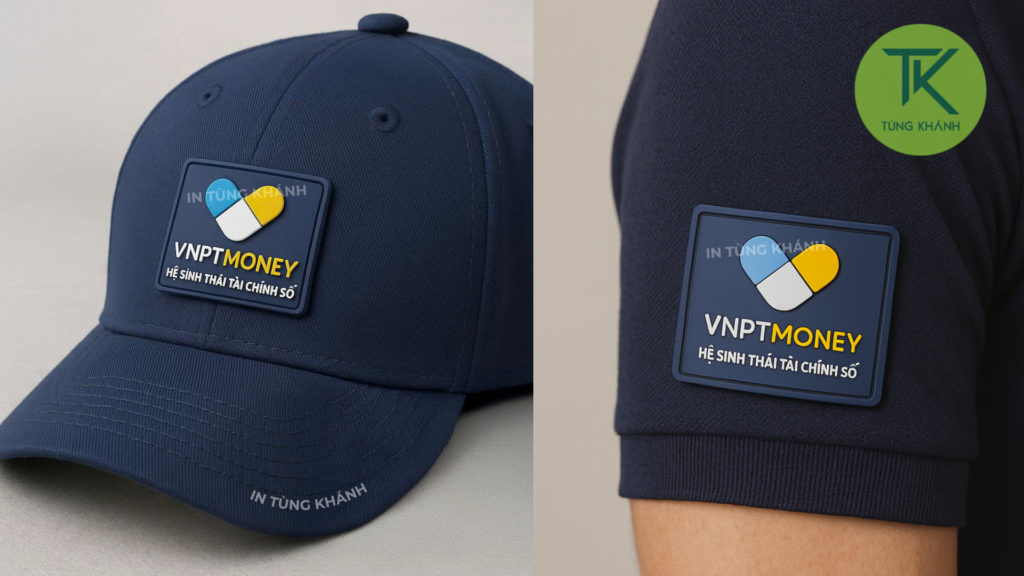 Logo cao su may lên áo do Tùng Khánh sản xuất