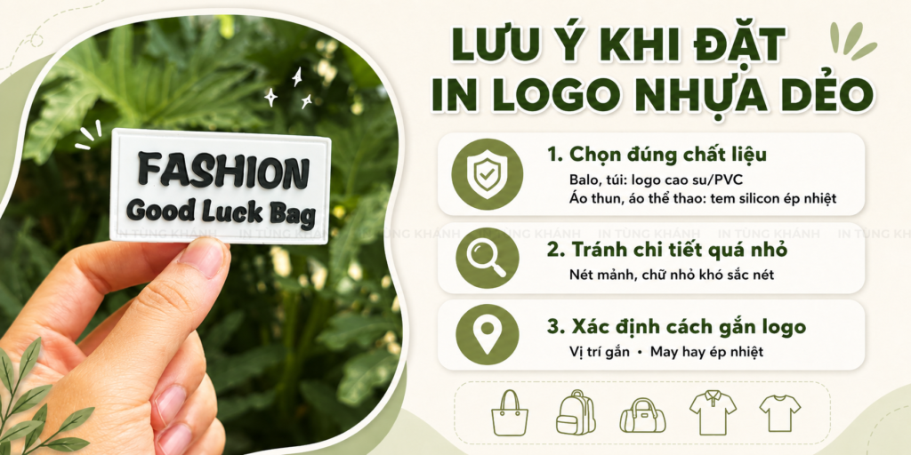 Lưu ý khi đặt in logo nhựa dẻo theo yêu cầu