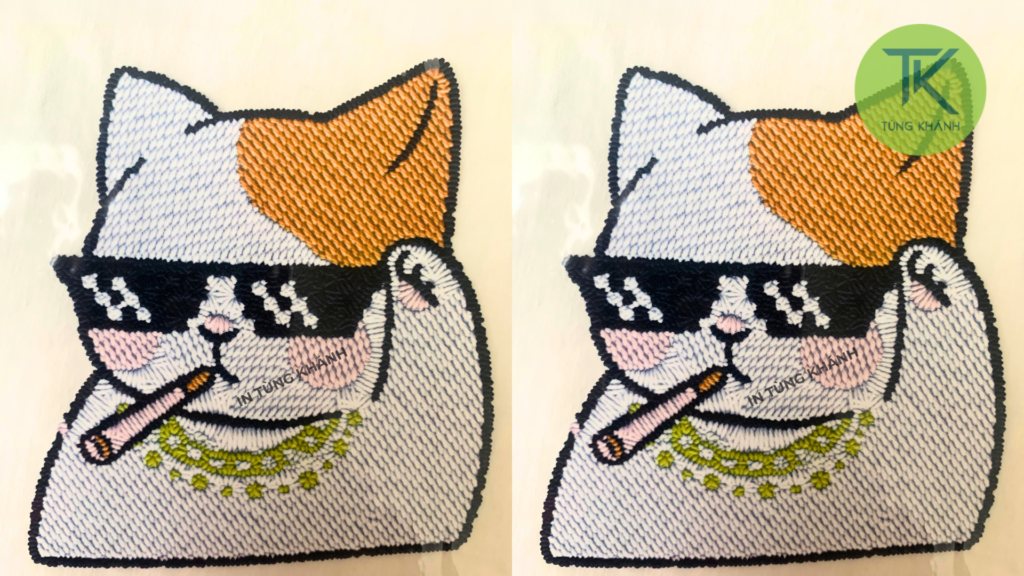 Pet thêu hình con mèo