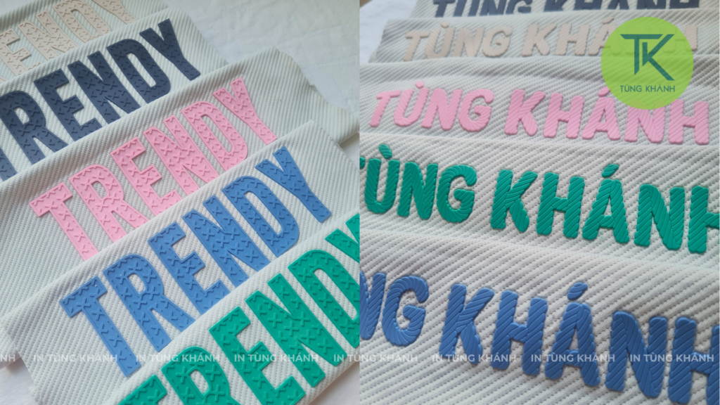 In silicon phù hợp với đa số chất liệu vải