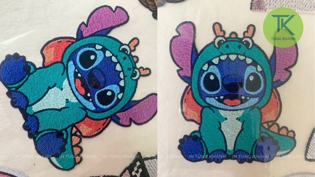 Mẫu pet thêu in trên áo phông