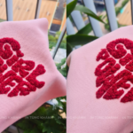 Mẫu thêu xù trên vải