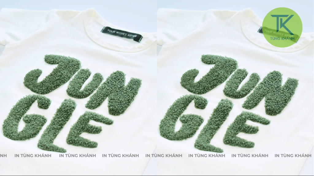 Thêu xù trên áo phông