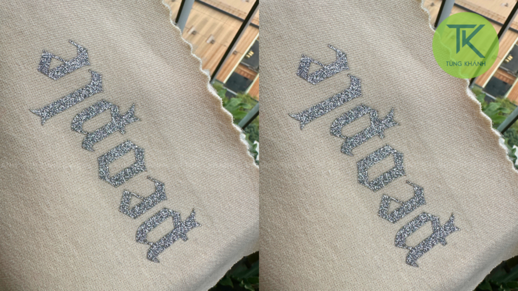 Cắt decal nhũ bạc sắc nét