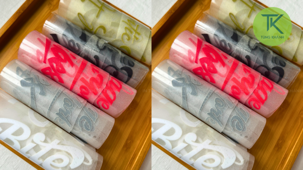 Cuộn decal nhung nhiều màu sắc