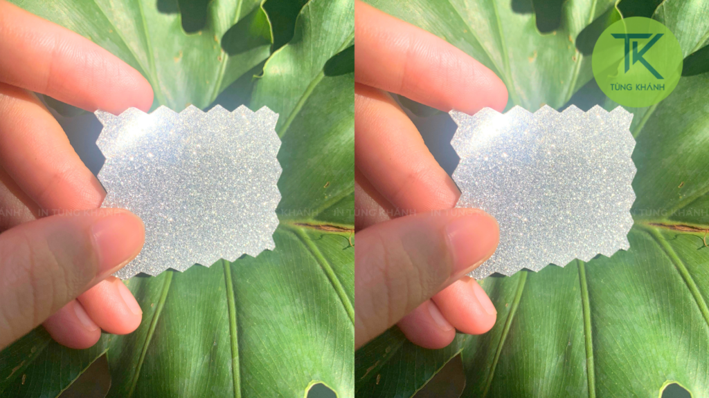 Decal nhũ bạc khi chưa cắt hình