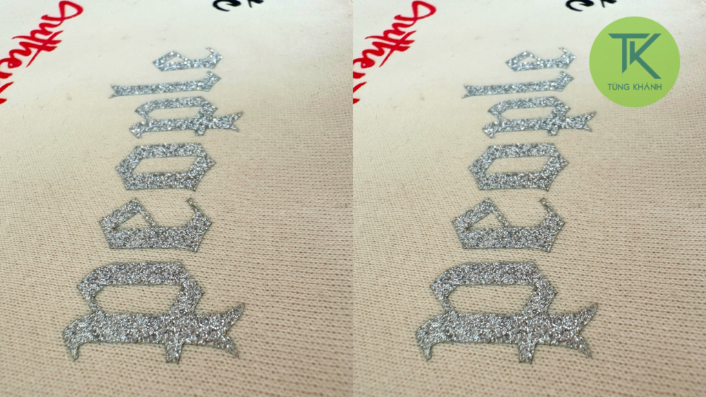 Decal nhũ không bị rụng kim tuyến