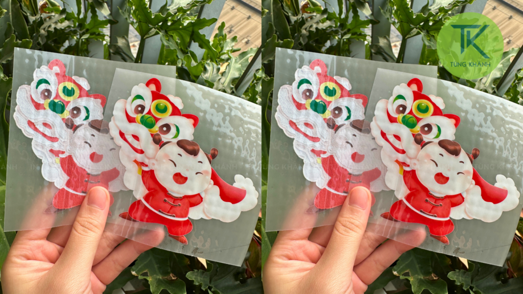 Hình in chủ đề Tết trên áo