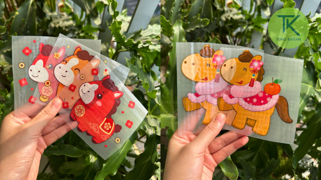 Hình in linh vật và biểu tượng của năm