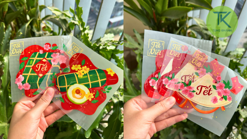 Hình in Tết bánh chưng bánh tét