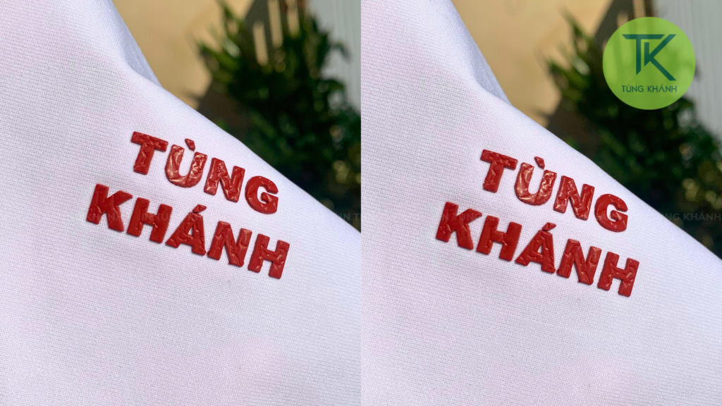 In logo đồng phục bằng tem silicon ép nhiệt