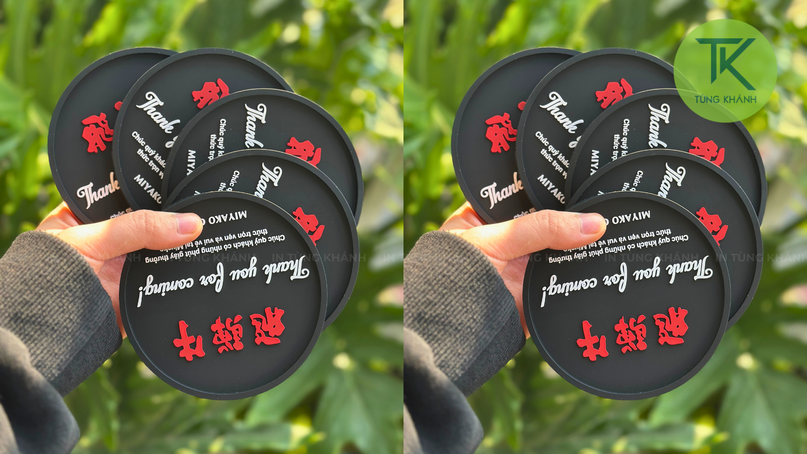 Đặt lót cốc cao su tại Tùng Khánh