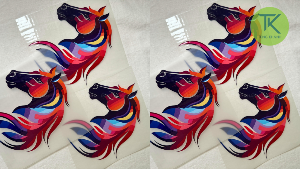 Hình con ngựa in pet chuyển nhiệt