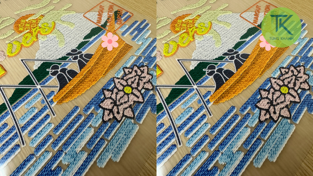 Pet giả họa tiết thêu