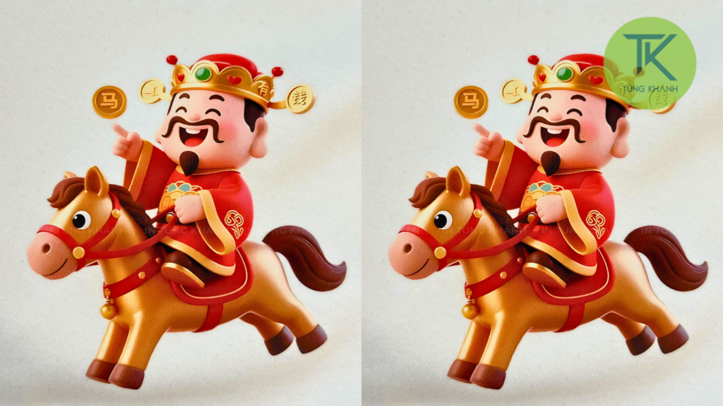 Pet chuyển nhiệt với các mẫu ngựa thần tài