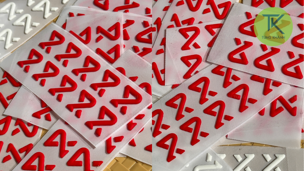 Logo silicon thương hiệu bo góc 3D đơn giản 