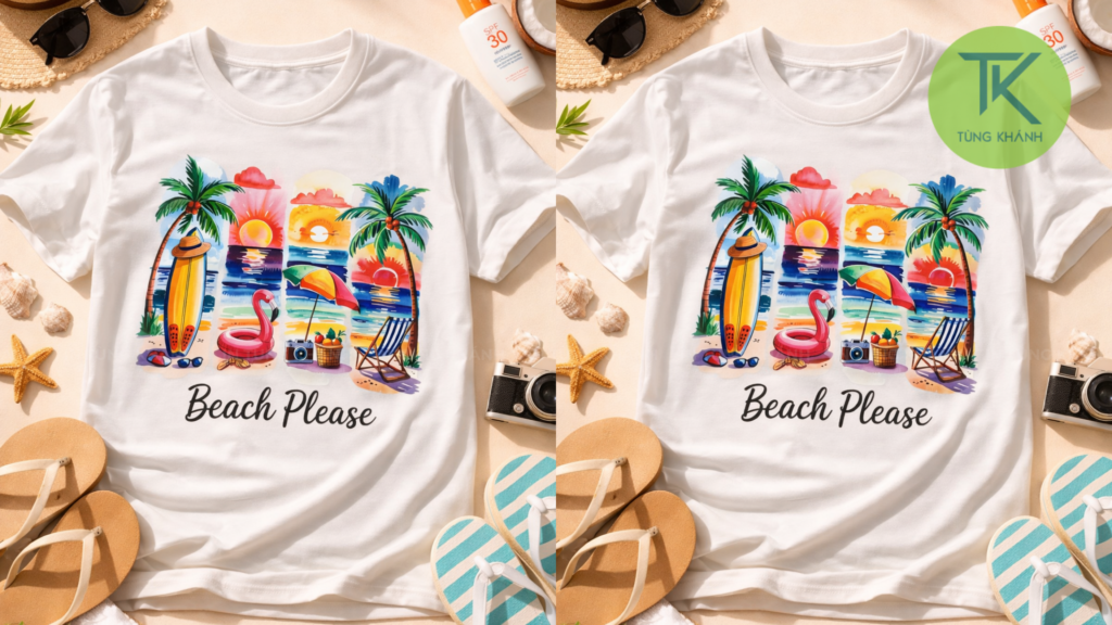 Hình in áo chủ đề mùa hè