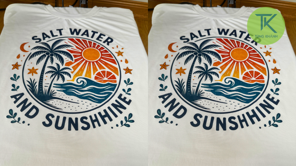 Hình in áo thun graphic biển tối giản