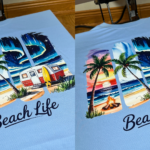 Hình in phong cảnh biển mùa hè