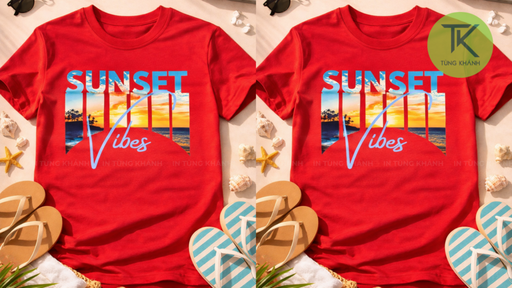 Hình in typography kết hợp hình ảnh thực tế