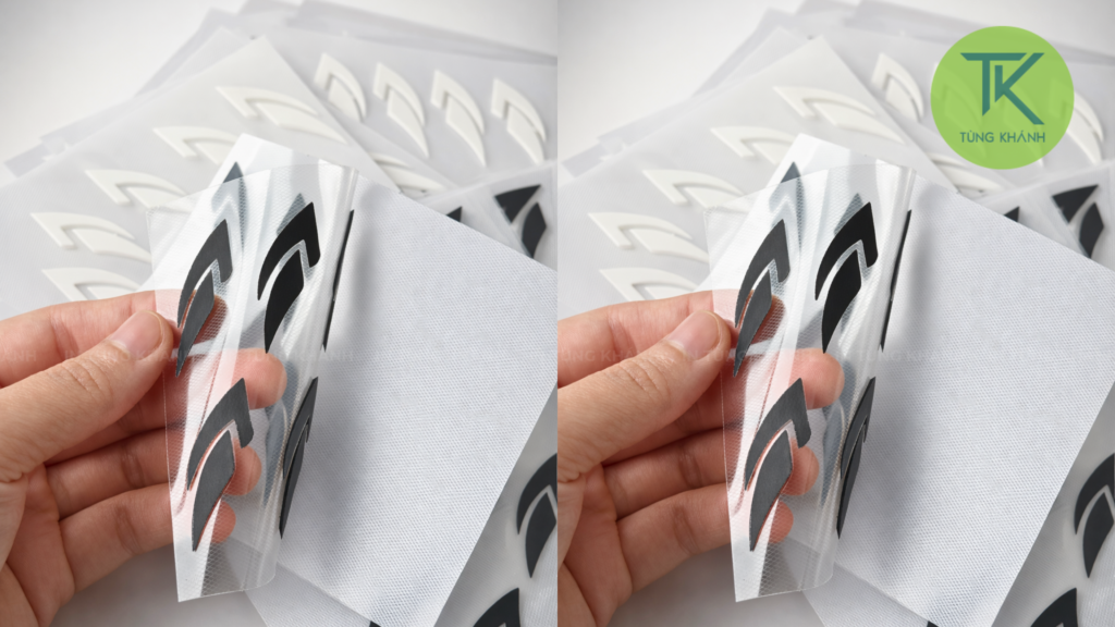 Mẫu nhãn mác trên đồ bộ thể thao tại Tùng Khánh