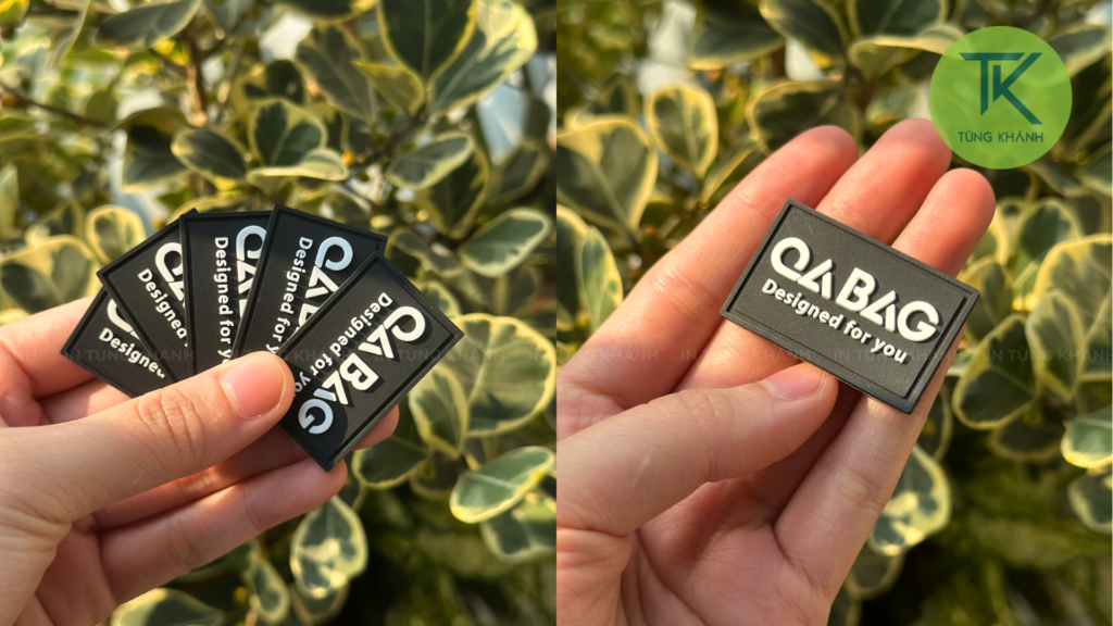 May logo trên balo hoặc túi vải