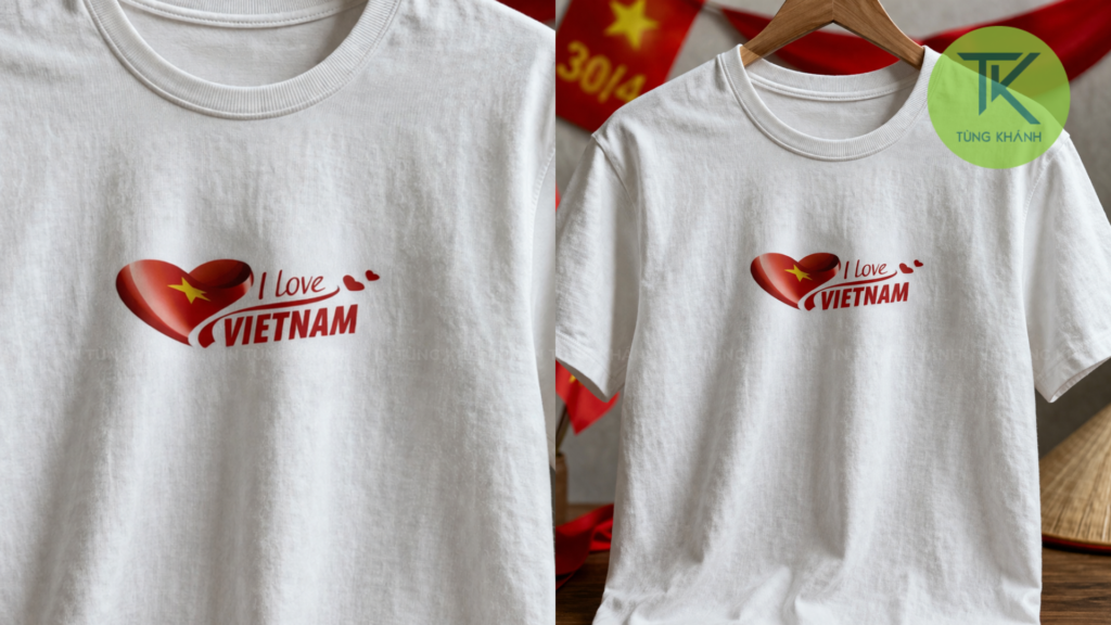 Hình in áo "love Việt Nam"