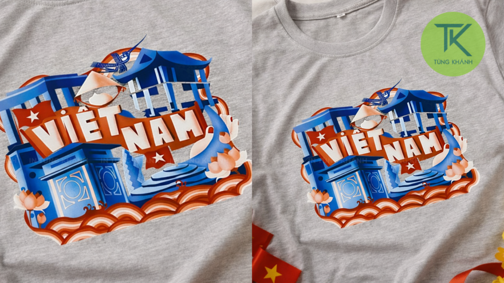 Mẫu in áo khổ lớn chủ đề 30/4