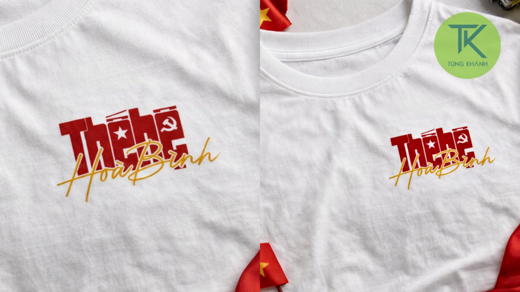 Mẫu in ngực áo "Thế hệ hòa bình"