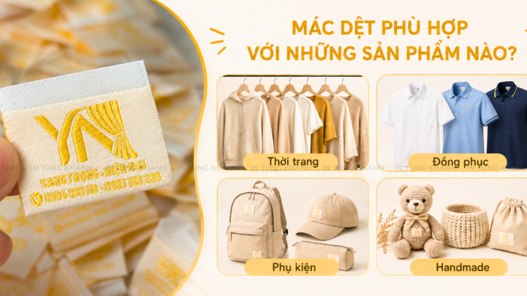 Mác dệt phù hợp với những sản phẩm nào