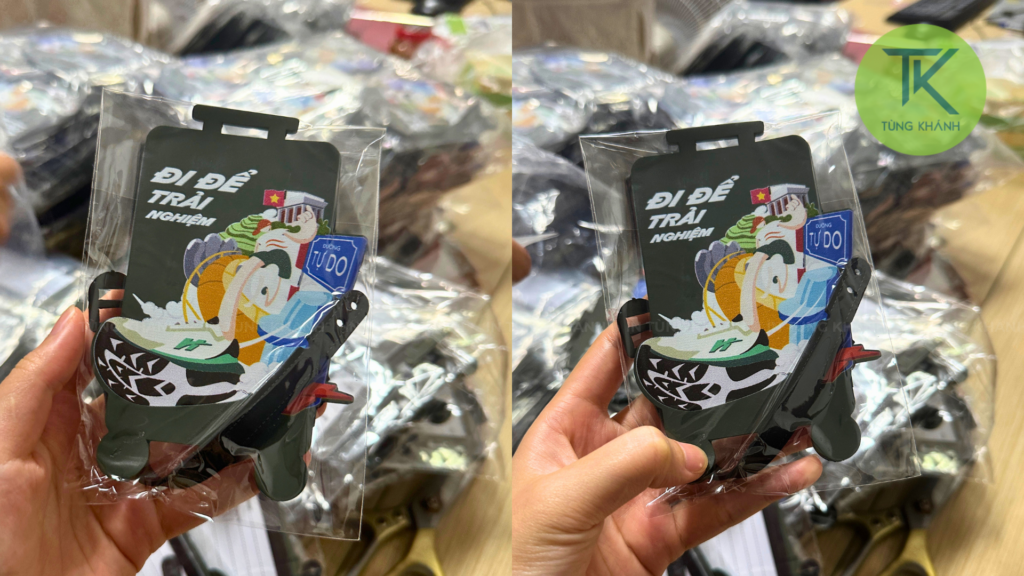 Mẫu tag hành lý cao su hình vali