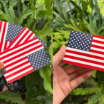 Mẫu thẻ hành lý cờ Mỹ đơn giản