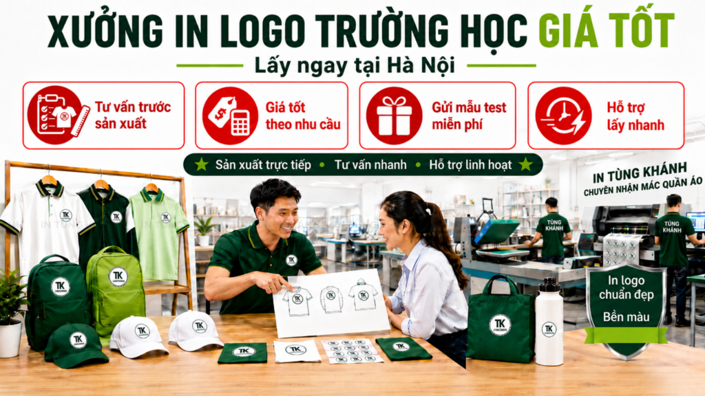 Xưởng in logo trường học giá tốt - lấy ngay Hà Nội