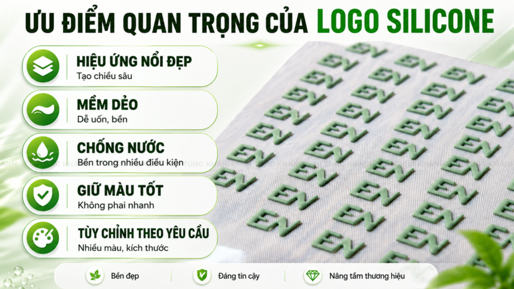 Ưu điểm quan trọng của logo silicone