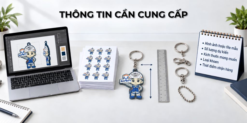 Cần chuẩn bị gì khi đặt in móc khóa quà tặng