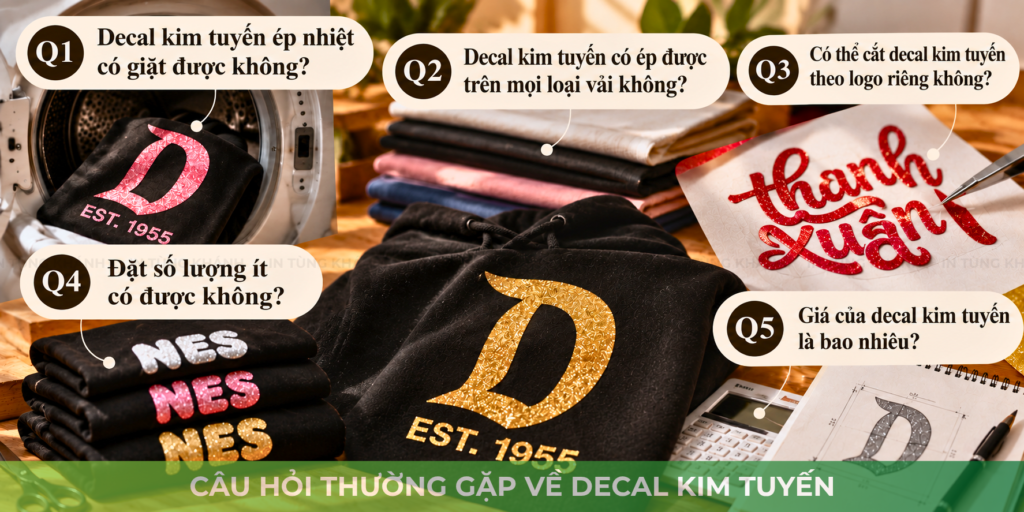Câu hỏi thường gặp về decal kim tuyến ép nhiệt