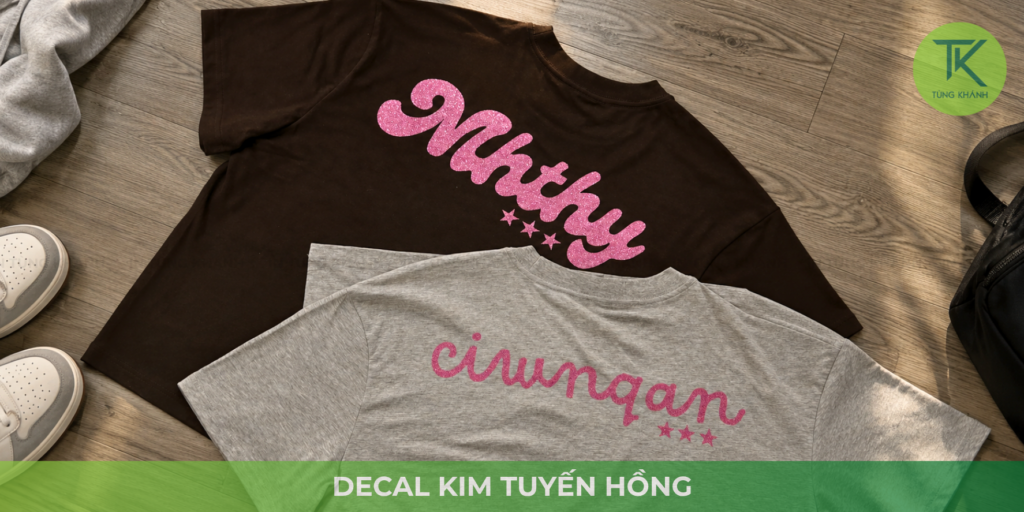 Decal kim tuyến hồng