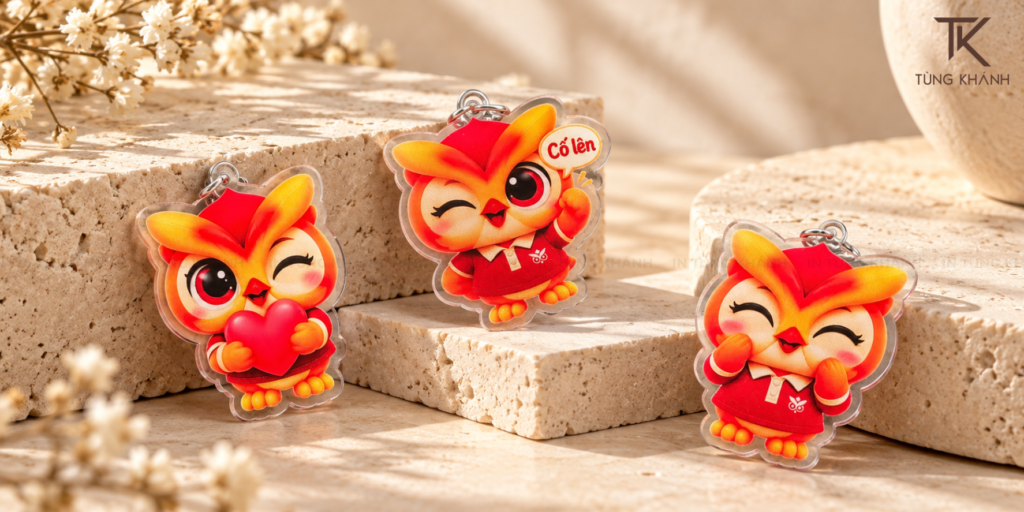 Giá đơn nhiều mẫu móc khóa mica được tính thế nào?