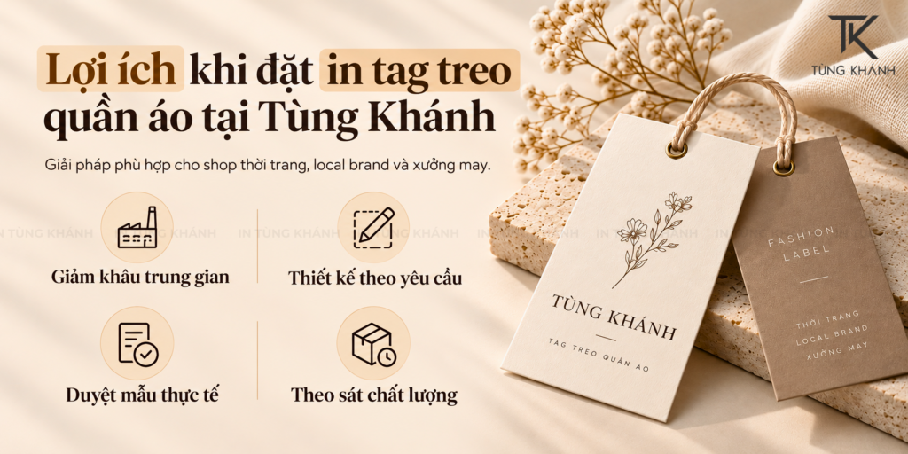 Lợi ích khi đặt in tag treo quần áo tại Tùng Khánh
