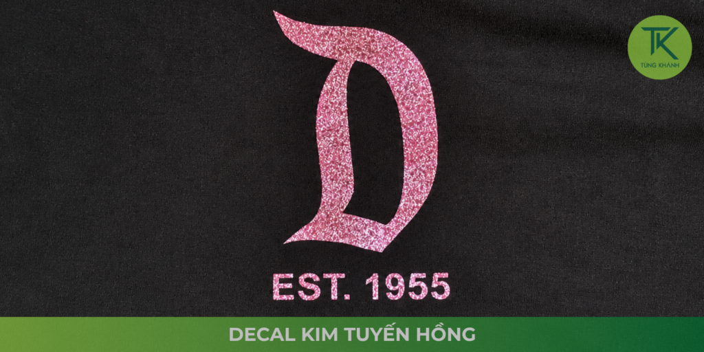 Mẫu decal kim tuyến hồng