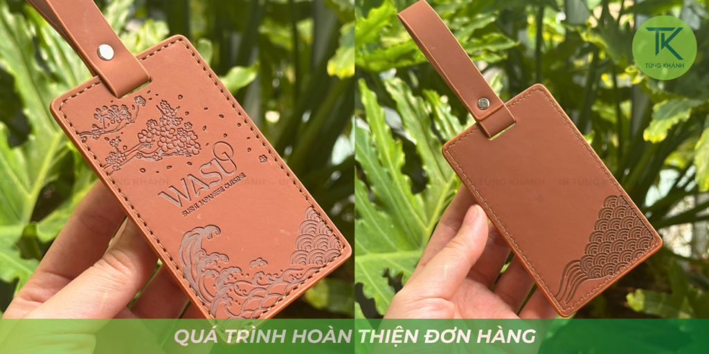 Quá trình hoàn thiện đơn hàng 200 chiếc tag hành lý da